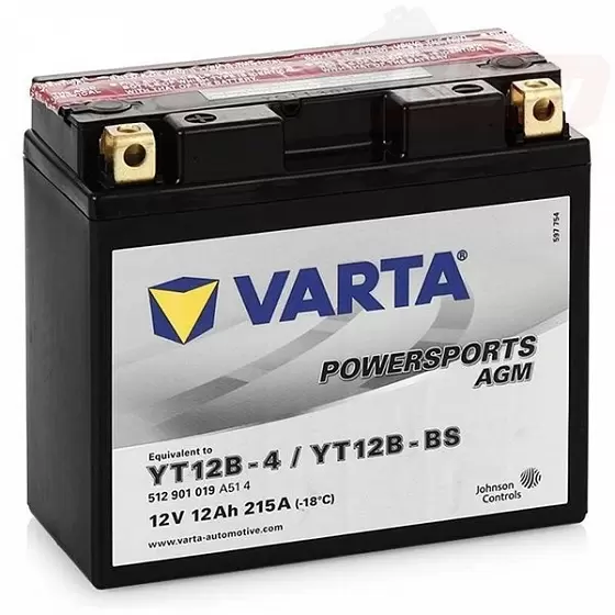Varta Powersports AGM Active 512 909 020 (12 A/h), 200A L+