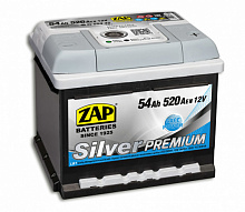 Аккумулятор Zap Silver Premium 554 45 (54 A/h), 520A R+