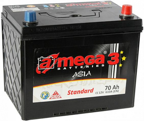 A-mega Standard Asia (70 A/h), 610A R+