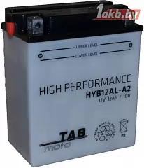 Аккумулятор TAB YB12AL-A (12 A/h), 135A R+