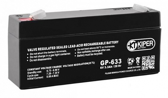 Батарея для ИБП Kiper (3,3 A/h), 6V