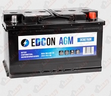 Аккумулятор EDCON AGM (80 A/h), 760A R+ (DC80760R)