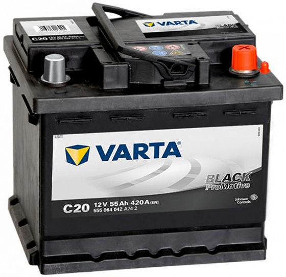 Varta Promotive Black C20 (55 А/h), 420А R+ (555 064 042)