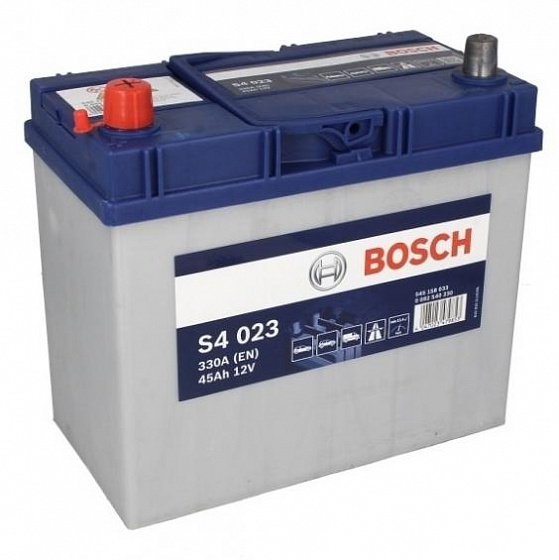 Bosch S4 023 Asia (45 А/h), 330A L+ (545 158 033)