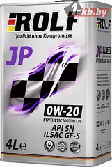 Моторное масло ROLF JP 0W-20 ILSAC GF-5/API SN 4л
