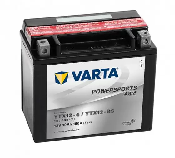 Varta Powersports AGM 510 012 009 (10 A/h), 150A L+
