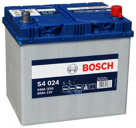 Bosch S4 024 Asia (60 А/h), 540A R+ (560 410 054)